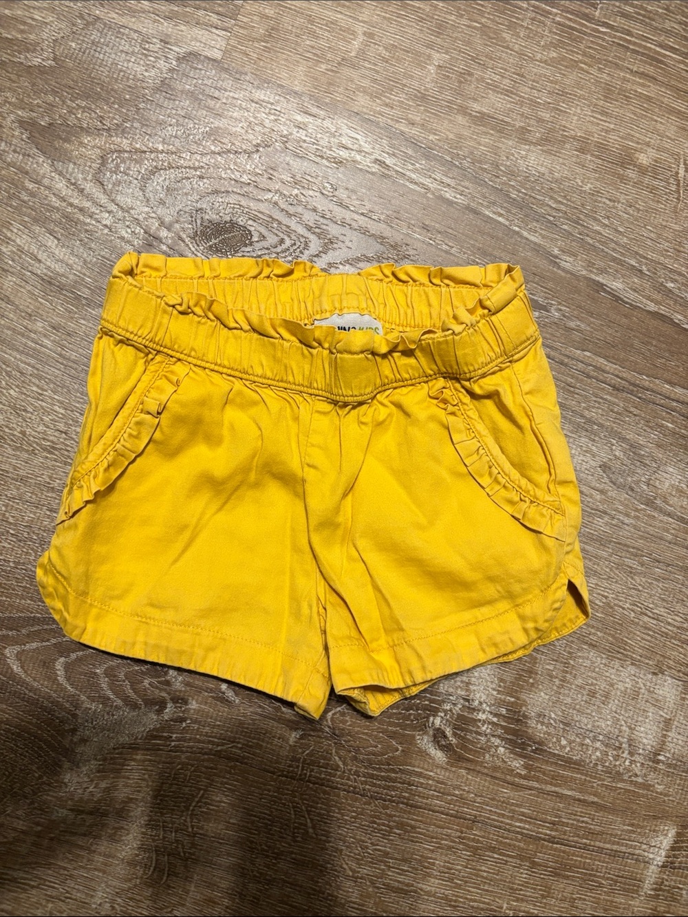 Genuine Kids by OshKosh Yellow Ruffle Waist Shorts - 2T